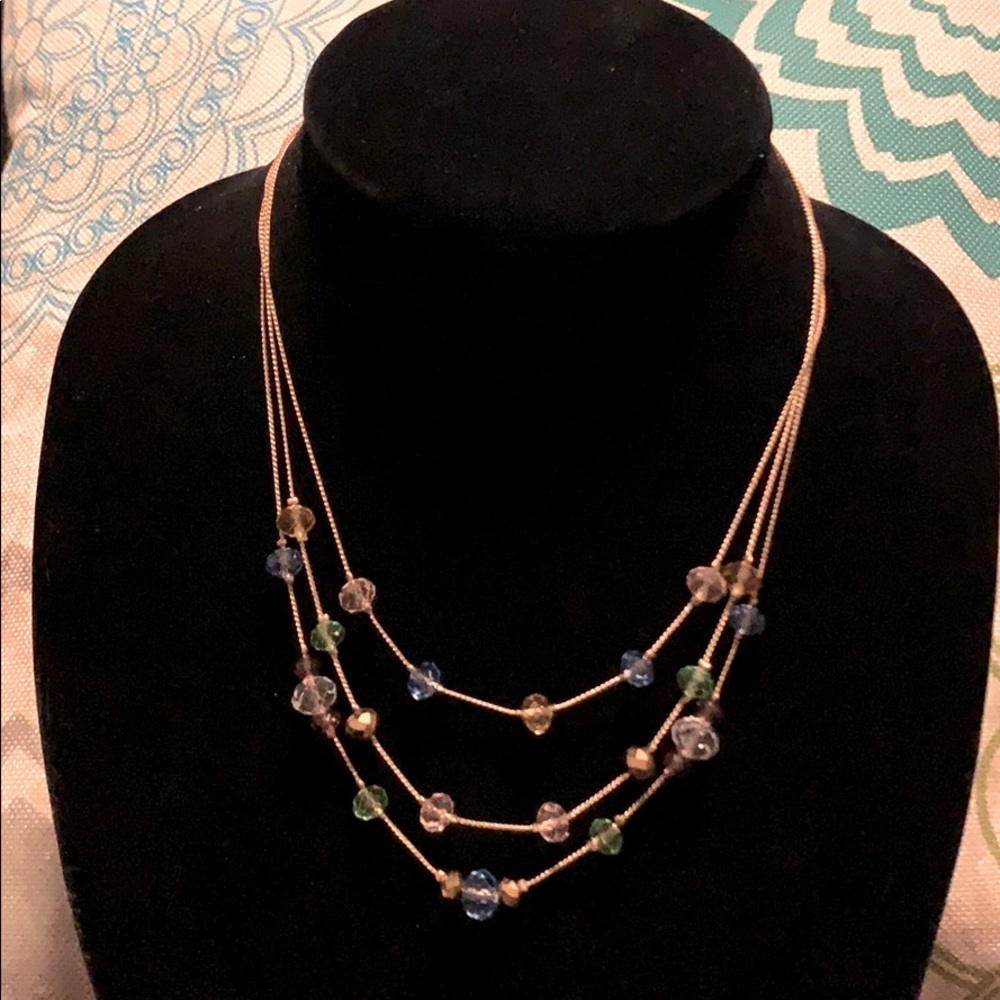 Multi Strand Glass Bead Necklace